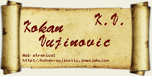 Kokan Vujinović vizit kartica